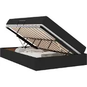 vidaXL Opbergbed met matras met opslag Zwart 120 x 200 cm Polyester