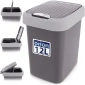 Orion Prullenbak Plastic Grijs 12 l - Afvalmand - Afvalemmer