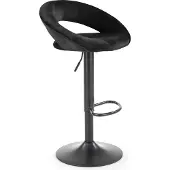 Halmar Zwarte Barstoel H102 - Verstelbaar, Draaibaar, Velvet