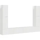 vidaXL Tv-meubelset 8 st Hoogglans wit Bewerkt hout