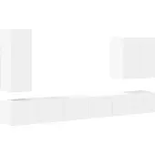 vidaXL Tv Wandkast Set 6 st Wit
