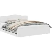 vidaXL Bedframe met lade met opslag Wit 180 x 200 cm Ingenieurshout