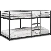 vidaXL Stapelbed zonder matras, zwart, 100x200 cm, staal