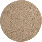 vidaXL Vloerkleden Rond Moiré AGIRA Naturel Ø 120 CM Polyester
