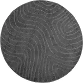 vidaXL Vloerkleden Rond PALMERAS Antraciet Ø 200 CM Polyester