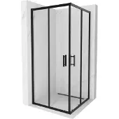 Mexen Rio vierkante douchecabine 90 x 90 , transparant, zwart - 860-090-090-70-00