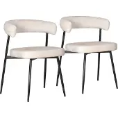 Happy Garden Set van 2 stoffen stoelen THEA in beige