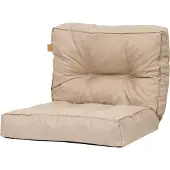 Blomster – Gewatteerd tuinkussen voor tuinstoel en fauteuil – Waterafstotend – Beige