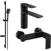 Mexen Zero DS62 doucheset, zwart - 71104DS62-70