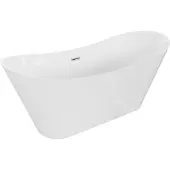 Mexen Celia vrijstaande badkuip 170 x 75 , wit, chroom overloop - 52331707500-01