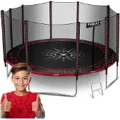 Neo-Sport Tuin-trampoline , 465 cm lang, met buitennet en ladder