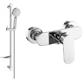 Mexen Milo DF40 douchekraan met doucheset, chroom - 7134R40-00