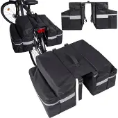 Fit4Med Dubbele Fietstas 26L Waterdicht voor Bagagedrager - Zwart