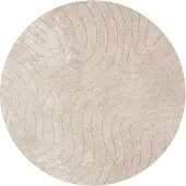 vidaXL Vloerkleden Rond PALMERAS Beige Ø 120 CM Polyester