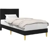 vidaXL Bedframe met hoofdeinde Zwart 100 x 200 cm Stof