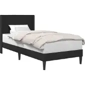 vidaXL Bedframe met hoofdeinde Zwart 100 x 200 cm Fluweel