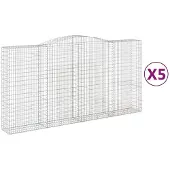 vidaXL Schanskorven 5 st gewelfd 400x50x200/220 cm ijzer