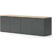Vicco Wido Wandmeubel – 2 delen Antraciet
