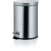 kela Prullenbak Torre Pedaal 3L Silver Matt