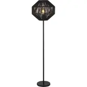 Searchlight Zwarte schemerlamp Wicker