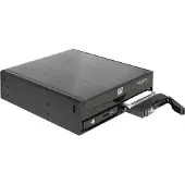 DeLOCK Premium 2x 2,5'' HDD/SSD + Slim Drive naar 5,25'' slot mobile rack / zwart