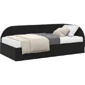 vidaXL Hoekbedframe met Matras met hoofdeinde 2 st Zwart Fluweel