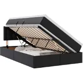 vidaXL Opslag bed met matras met opslag Zwart 120 x 200 cm Kunstleer