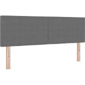 vidaXL LED Hoofdbord met hoofdeinde Lichtgrijs 144 cm Corduroy stof