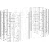 vidaXL Gabion plantenbak verhoogd 200x100x100 cm gegalvaniseerd ijzer