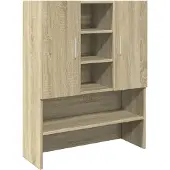 vidaXL Wasmachinekast 70,5x24x90 cm sonoma eikenkleurig