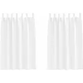 vidaXL Blackout Gordijnen met Ringen 2 st Zuiver Wit 175 x 140 cm