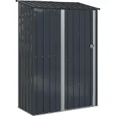 vidaXL Tuinhuisjes Antraciet 140,5 x 74 x 200 cm Metaal