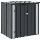 vidaXL Tuinopslagdoos Zwart 101,5 x 82 x 100 cm Staal