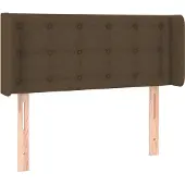 vidaXL Hoofdbord met randen 103x16x78/88 cm stof donkerbruin