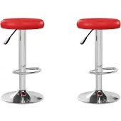 vidaXL Barstoelen 2 st kunstleer rood