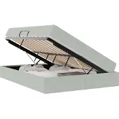 vidaXL Opbergbed met matras met opslag Lichtgrijs 140 x 190 cm Fluweel