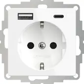 USB inCharge Pro55 wandcontactdoos | A + C | Wit