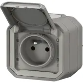 Legrand 230v 16a Female Plexo Plug Zilver