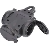 As Schwabe stekker / stopcontact 250 V, 3-voudig, volledig van rubber | VOLLEDIG RUBBEREN STEKKER, 3-voudig, 250V