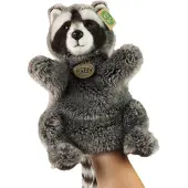 Rappa Handpop Knuffel Wasbeer 28 cm