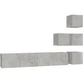 vidaXL Tv-wandmeubel bewerkt hout betongrijs
