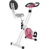HOMCOM Magnetische Hometrainer - Staal - 43x97x109cm - Roze