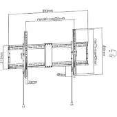 Gembird Tv beugel | | 43 tot 90 inch (Kantelbaar, Max. 70 kg)