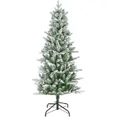 Everlands Killington Fir kunstkerstboom smal 150xø83cm | groen/bevroren details