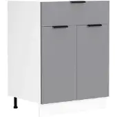 VCM Fasola keuken onderkast 60 cm 2 deuren, 1 lade antracietgrijs, wit.