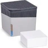 Wenko Ruimteontvochtiger Cube, 500 gram, voor auto, kelder, badkamer en andere ruimtes. Granulaat, grijs