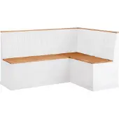 Notio Living Sara – Hoekbank S – Grenenhout met Opbergruimte –Wit & Honing