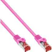InLine Patchkabel, S/FTP (PiMf), Cat.6, 250 MHz, PVC, koper, roze, 10m
