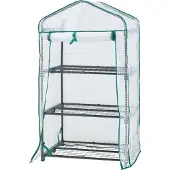 En.casa Tuinkas Chaam foliekas 125x69x49 cm wit
