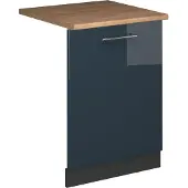 Vicco Vaatwasserfrontpaneel Fame-Line Donkerblauw hoogglans 60 cm , WB Eik, Model 54814